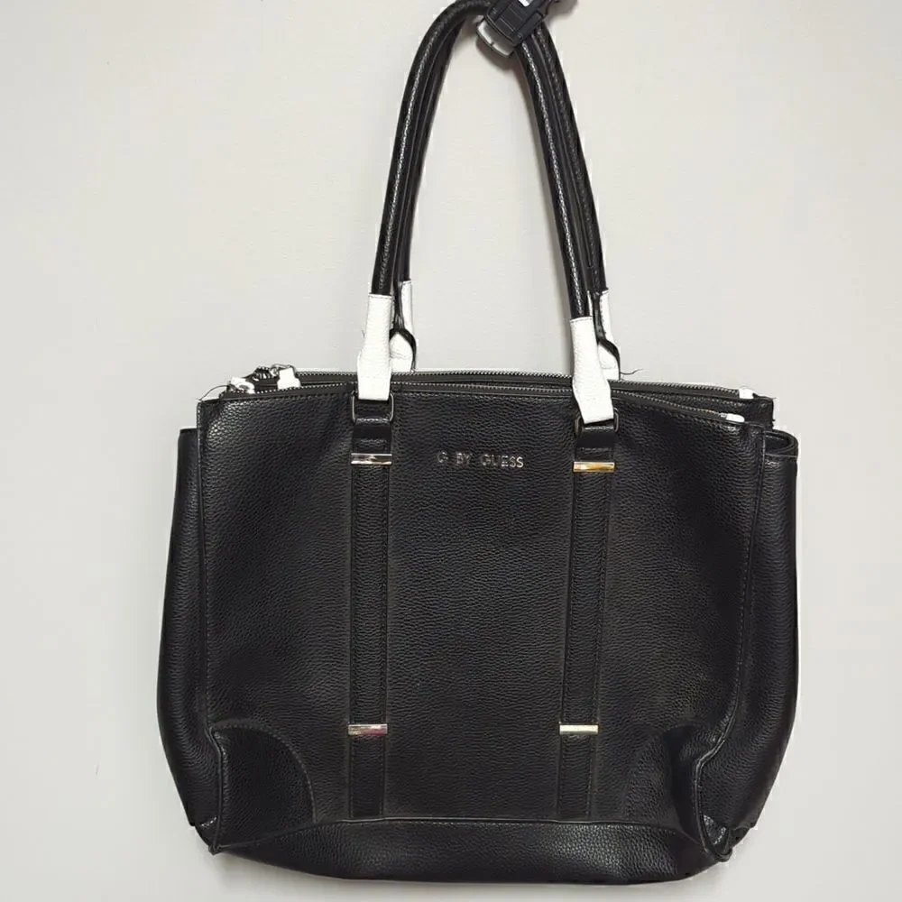Guess Black and White Satchel